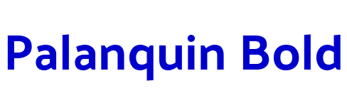 Palanquin Bold шрифт